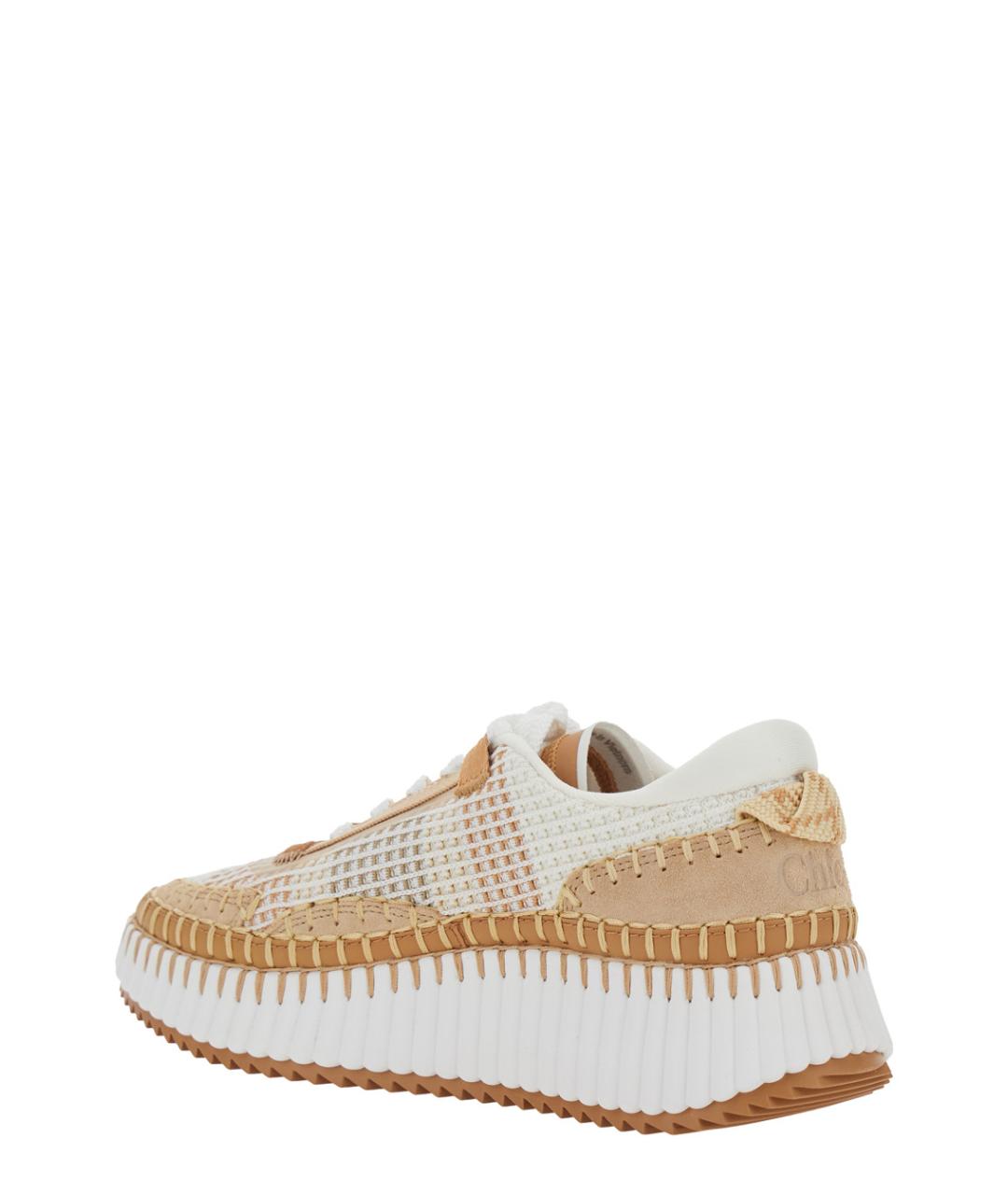 CHLOE Бежевые синтетические кроссовки, фото 3