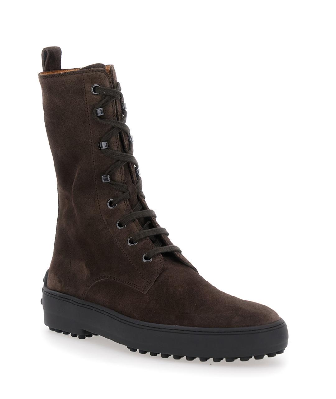 TOD'S Коричневые замшевые ботинки, фото 2