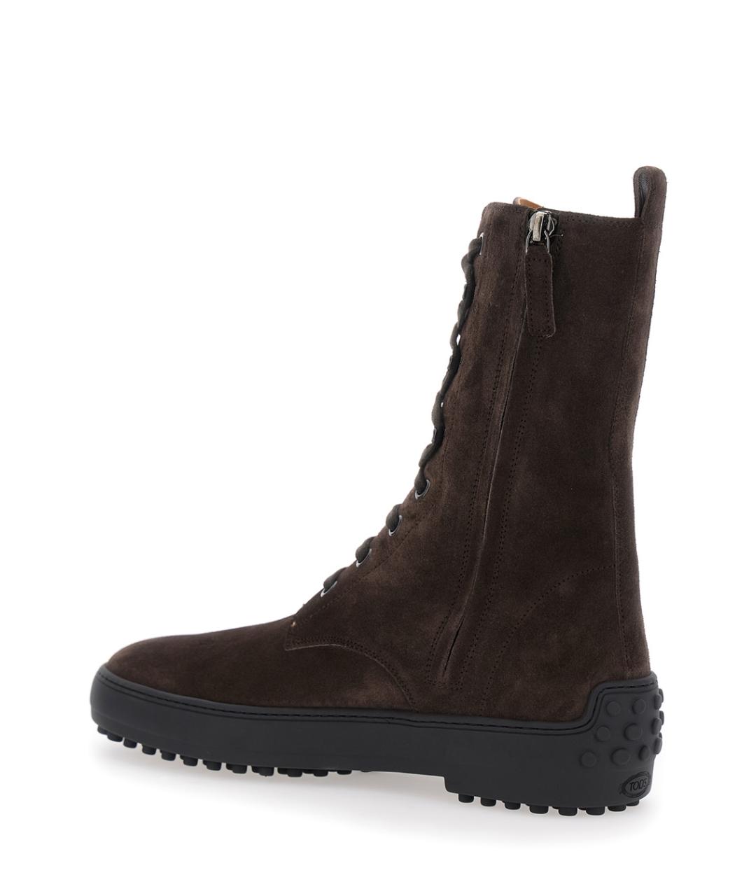 TOD'S Коричневые замшевые ботинки, фото 3