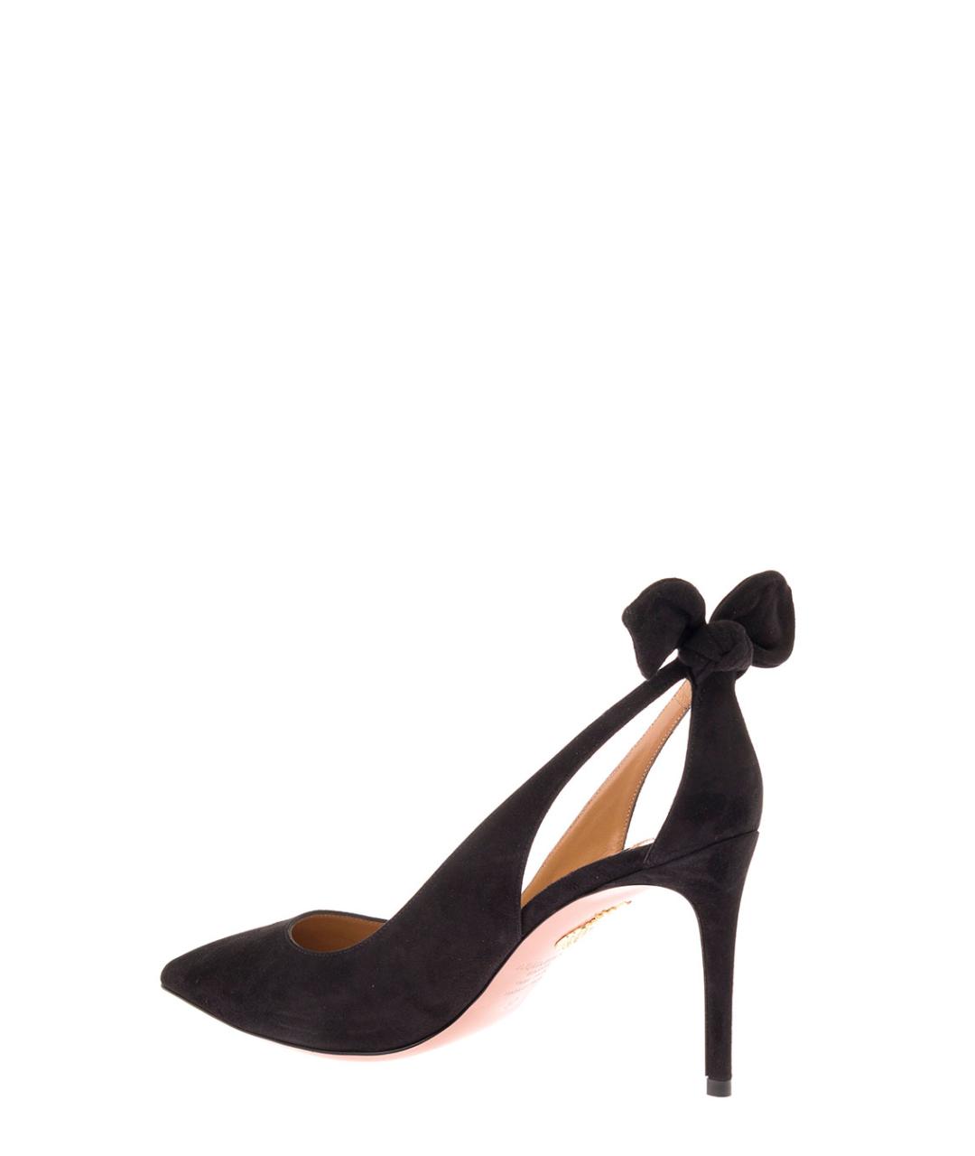 AQUAZZURA Черные замшевые туфли, фото 2