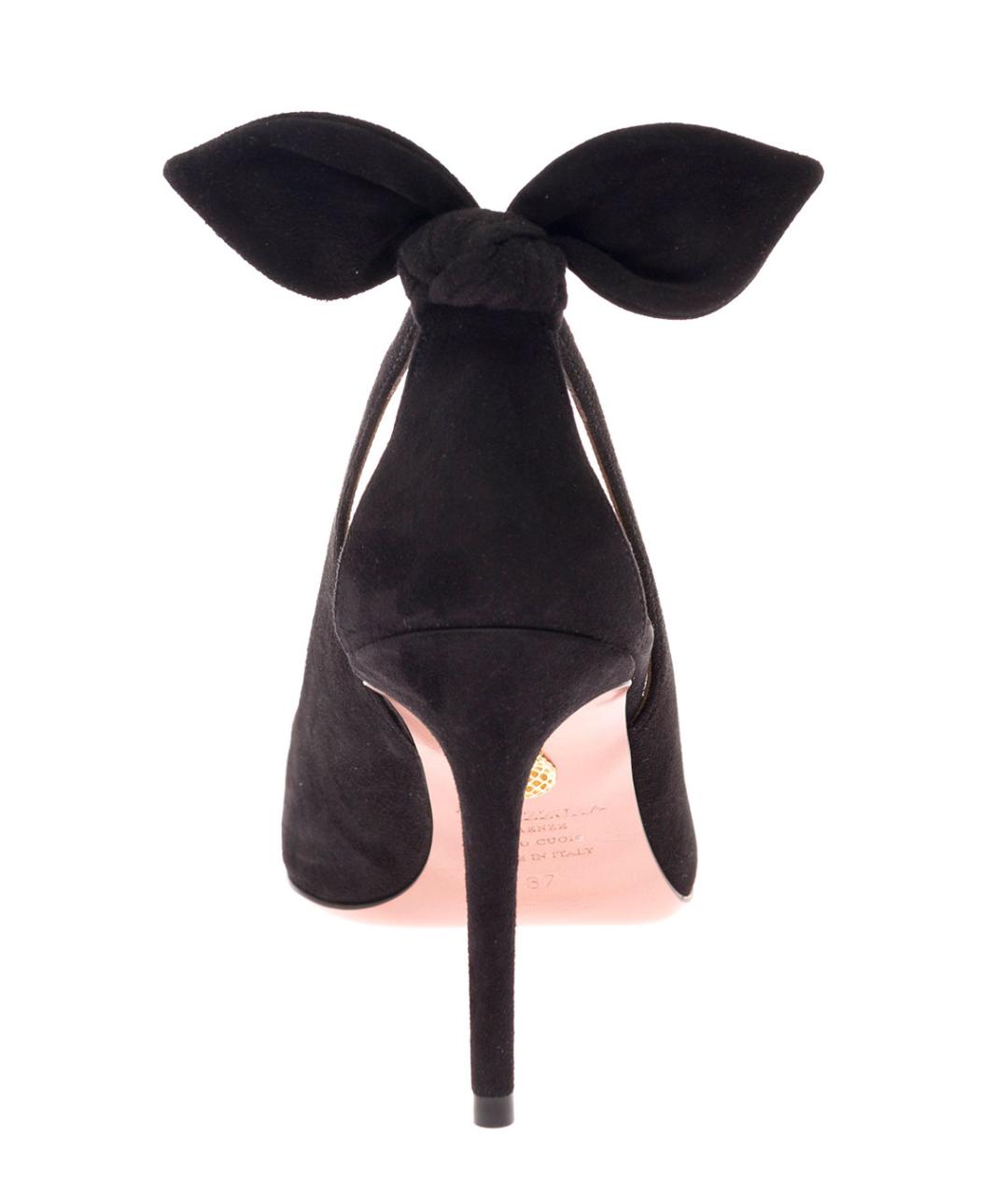 AQUAZZURA Черные замшевые туфли, фото 3