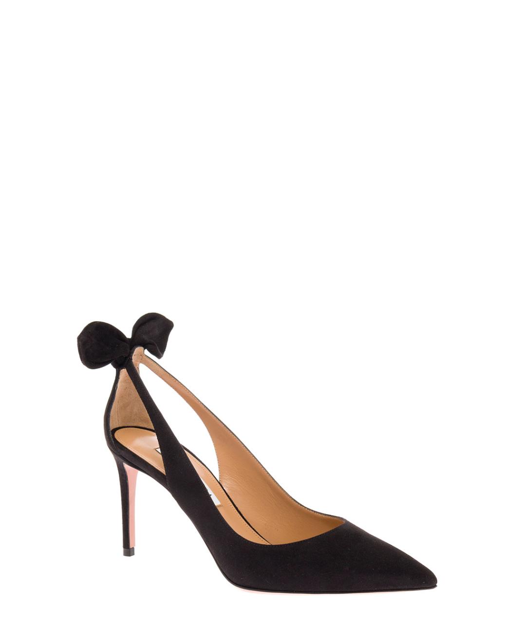 AQUAZZURA Черные замшевые туфли, фото 1