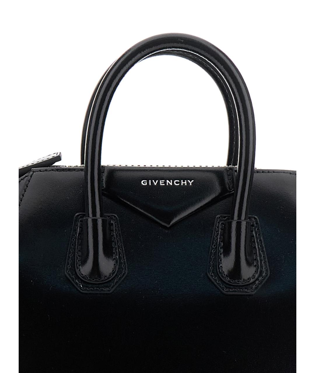 GIVENCHY Черная кожаная сумка с короткими ручками, фото 3