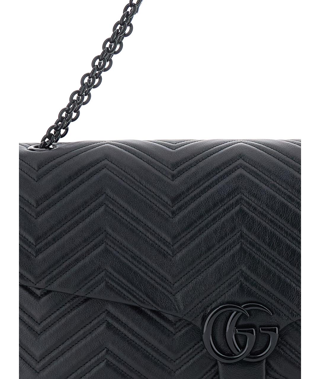 GUCCI Черная кожаная сумка через плечо, фото 3