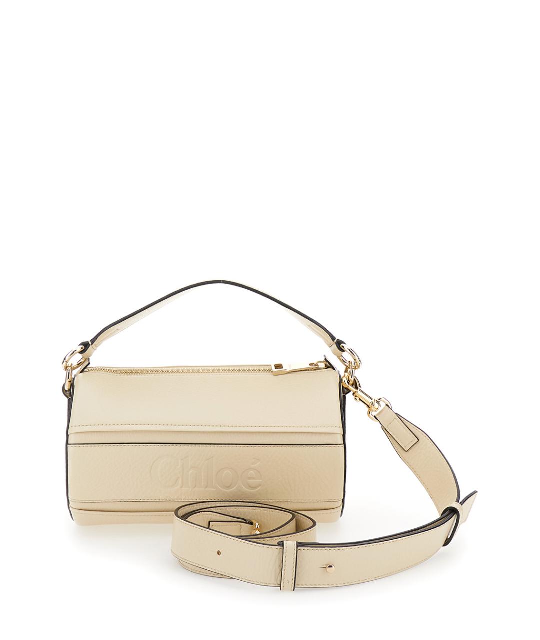 CHLOE Белая кожаная сумка через плечо, фото 2