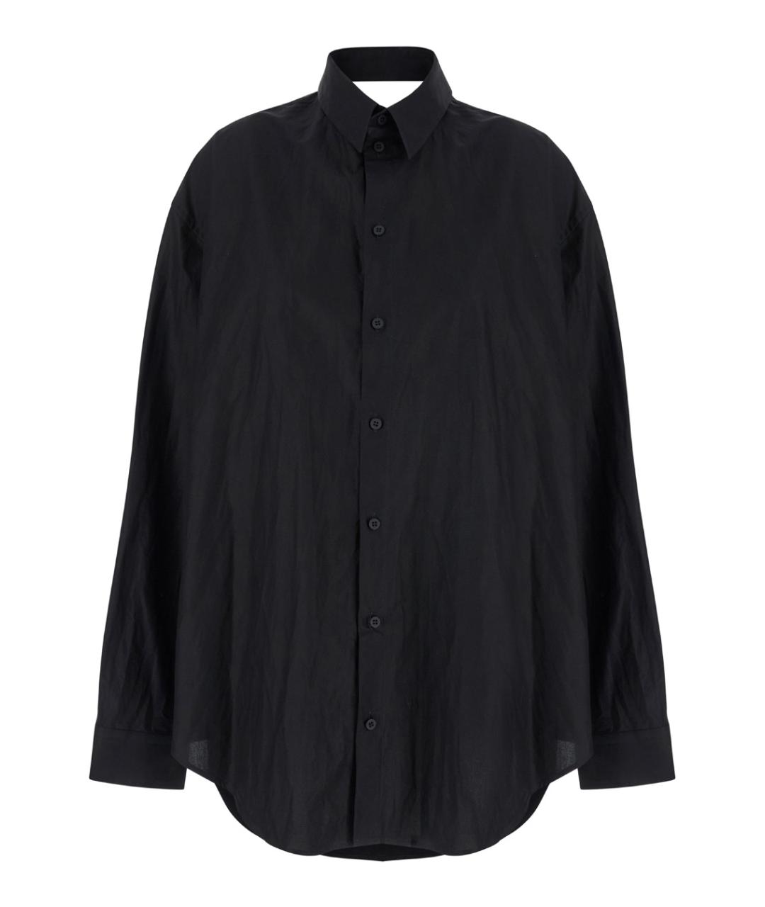 BALENCIAGA Черная хлопковая рубашка, фото 1