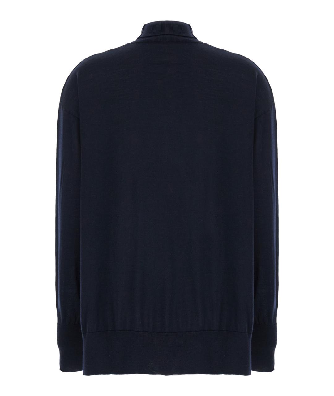 'S MAX MARA Синий шерстяной джемпер / свитер, фото 2