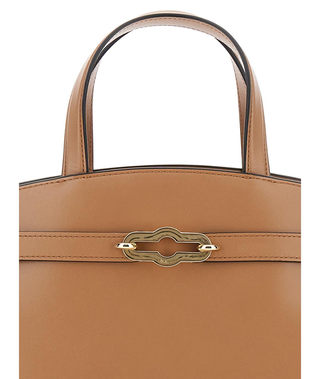 MULBERRY Бежевая кожаная сумка с короткими ручками, фото 3