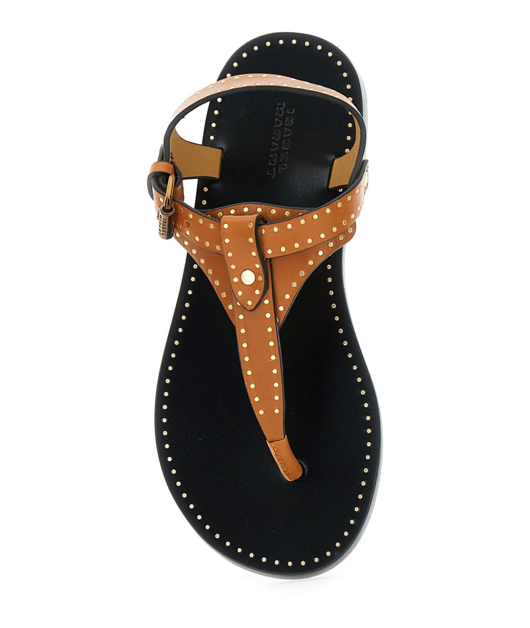 ISABEL MARANT Коричневые кожаные сандалии, фото 4