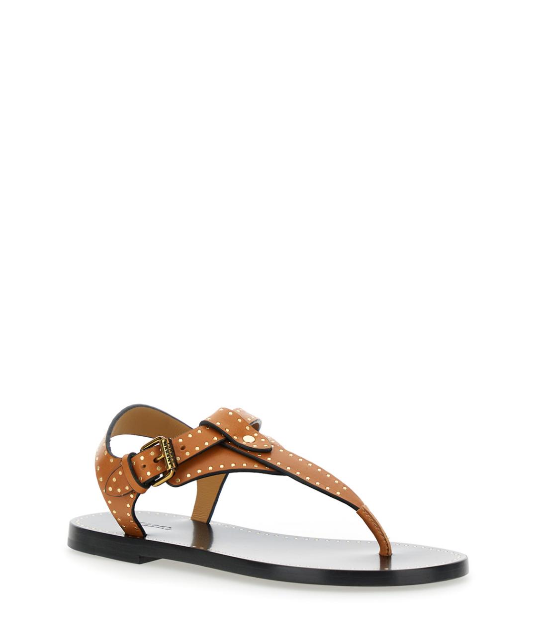 ISABEL MARANT Коричневые кожаные сандалии, фото 2