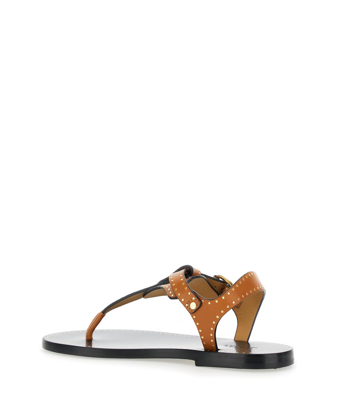 ISABEL MARANT Коричневые кожаные сандалии, фото 3