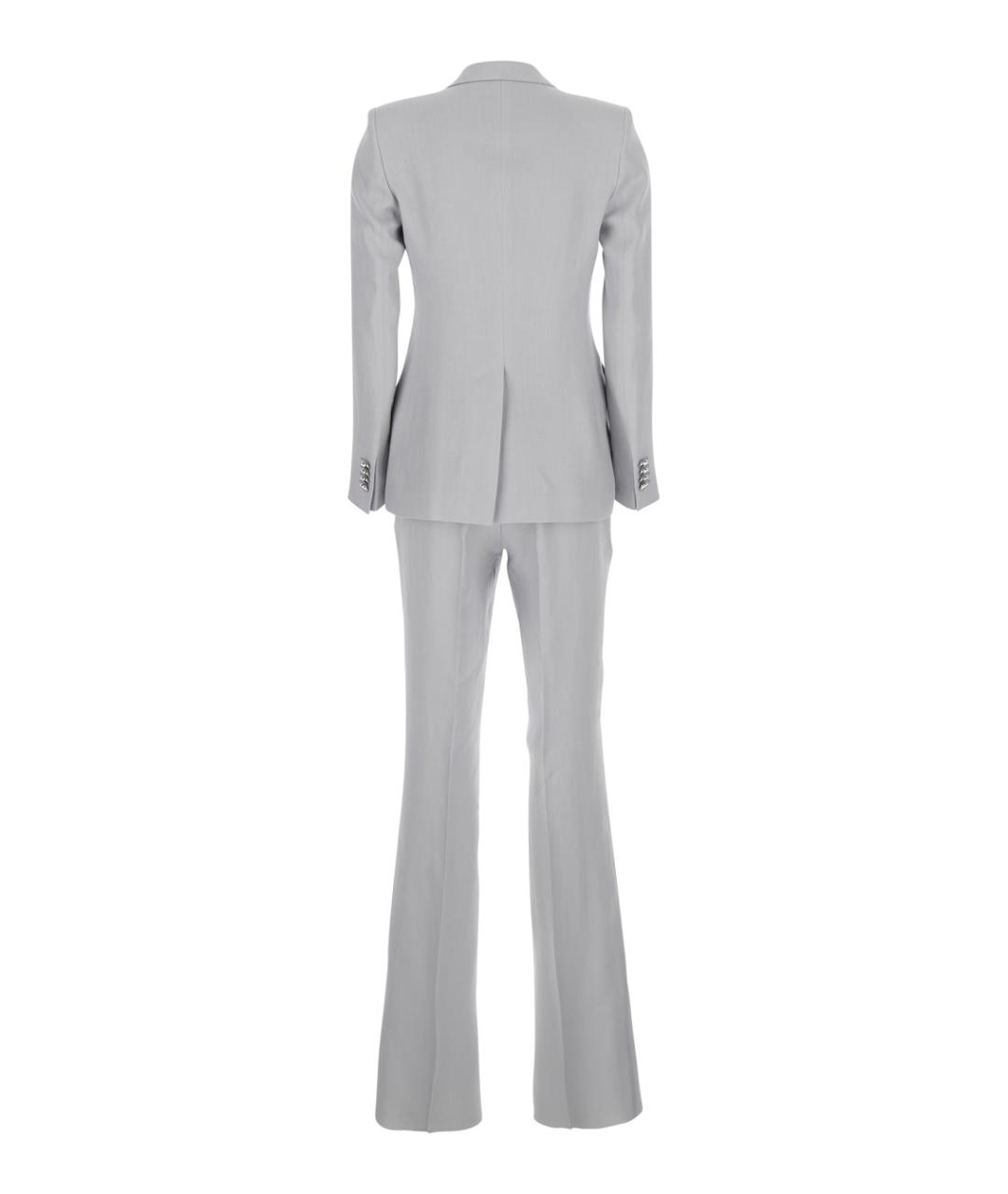 TAGLIATORE Серый льняной костюм с брюками, фото 2