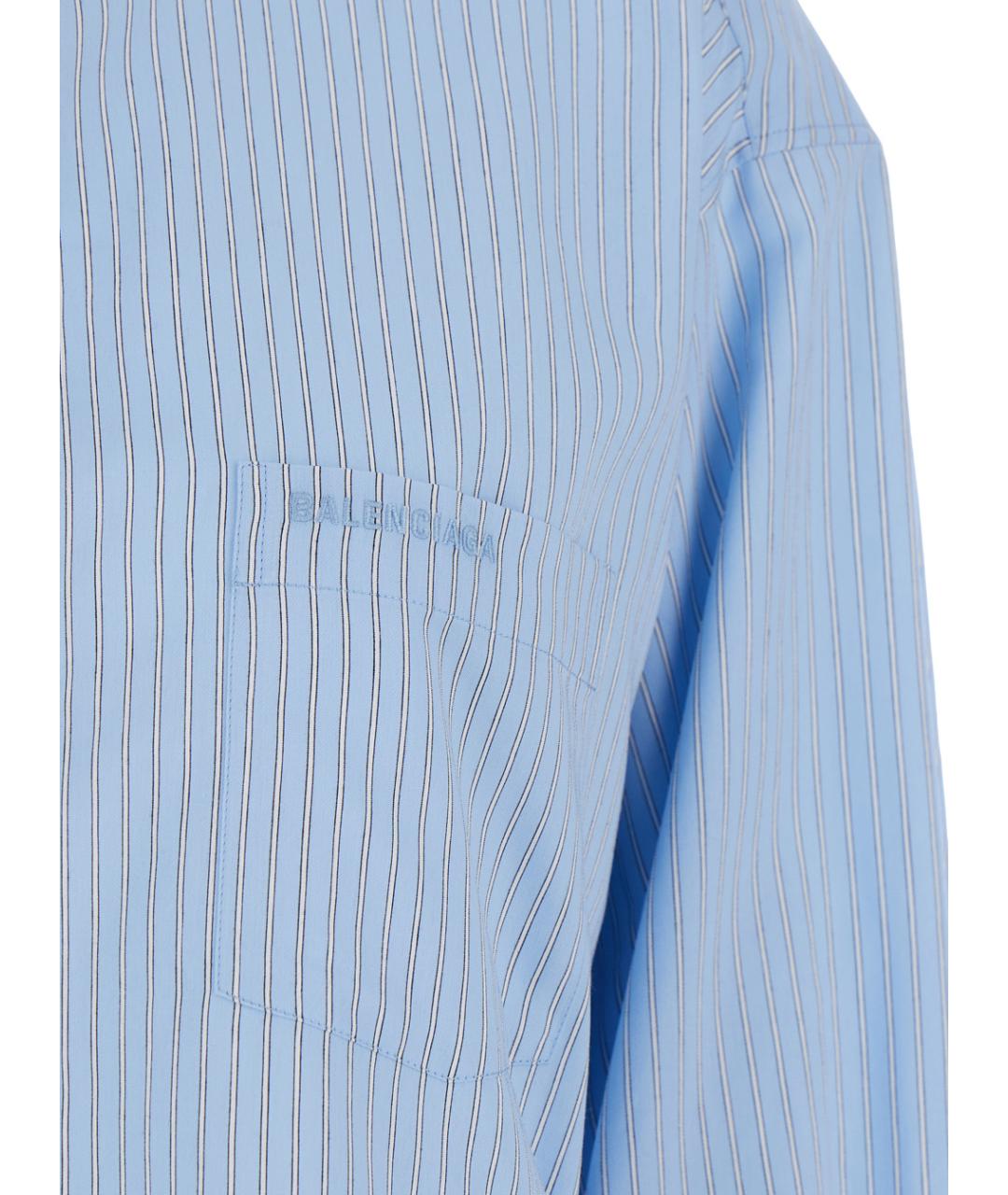 BALENCIAGA Голубая вискозная рубашка, фото 3