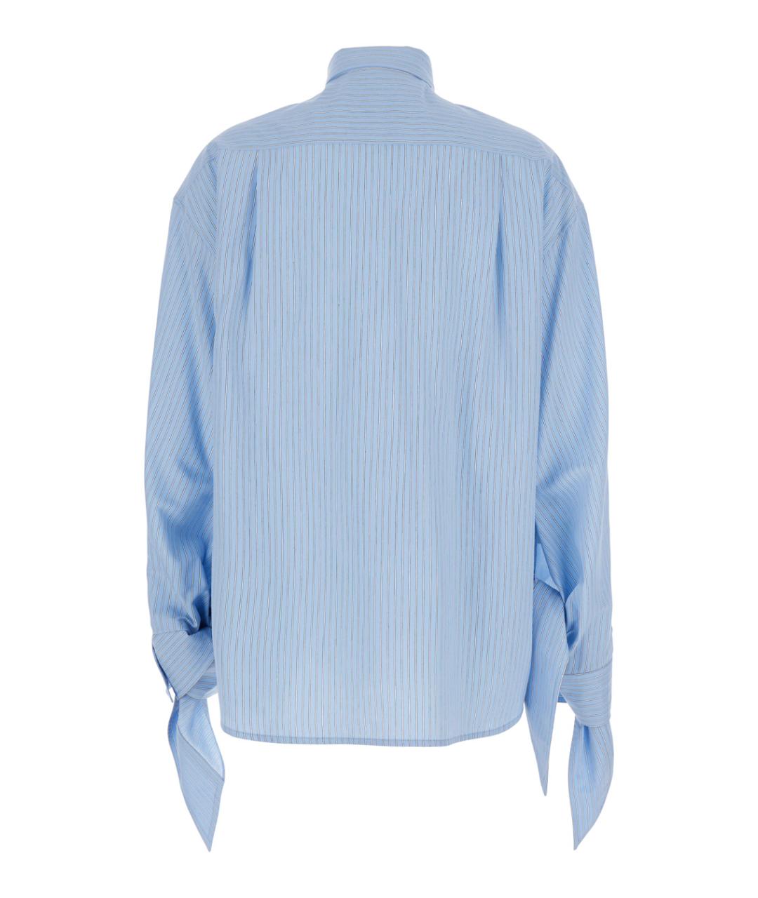 BALENCIAGA Голубая вискозная рубашка, фото 2