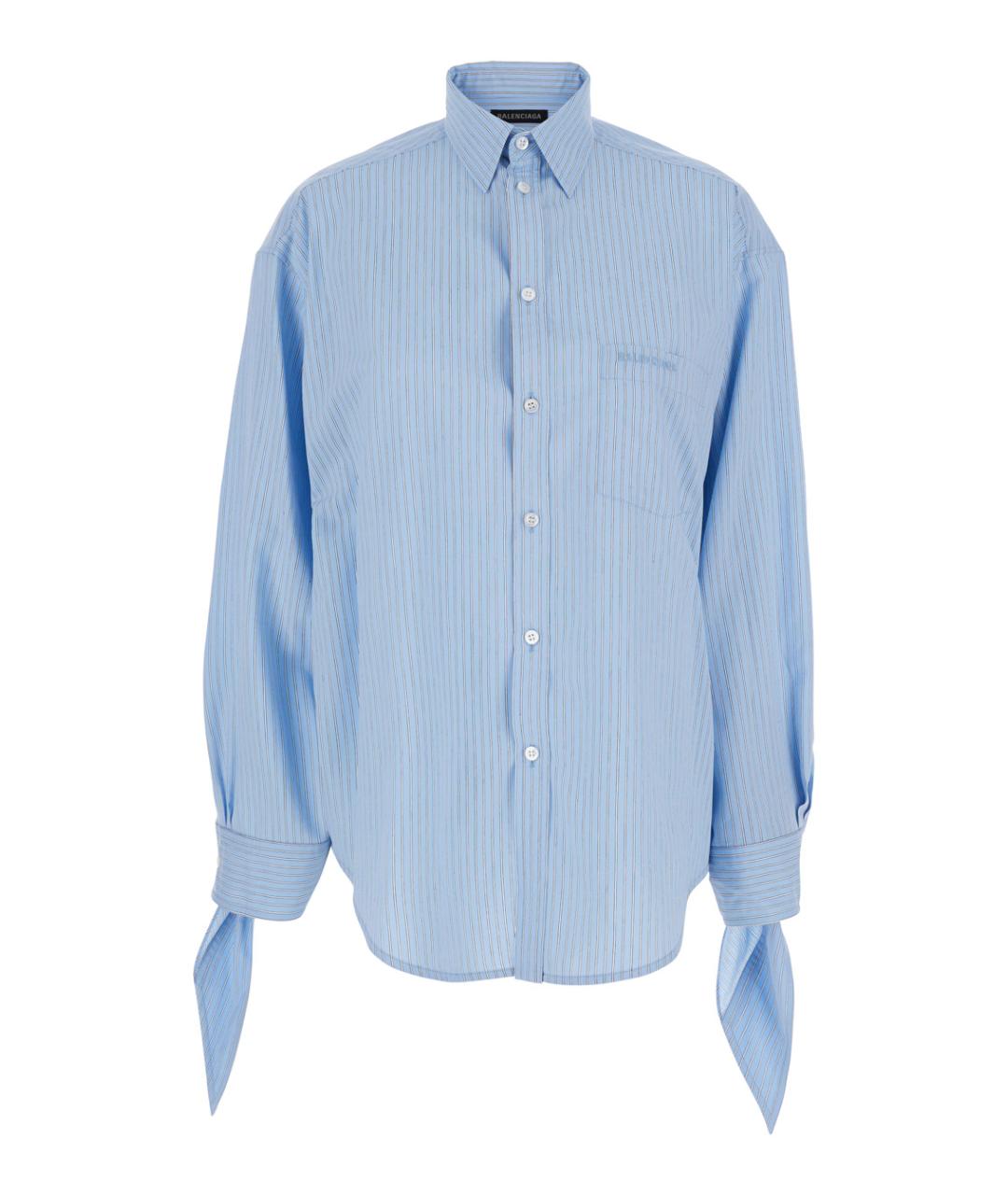 BALENCIAGA Голубая вискозная рубашка, фото 1