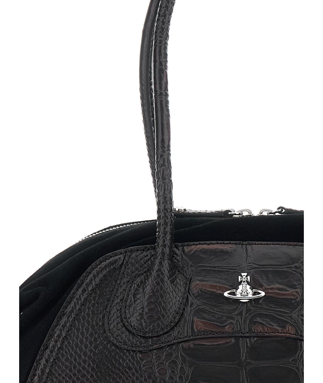 VIVIENNE WESTWOOD Коричневая кожаная сумка через плечо, фото 3