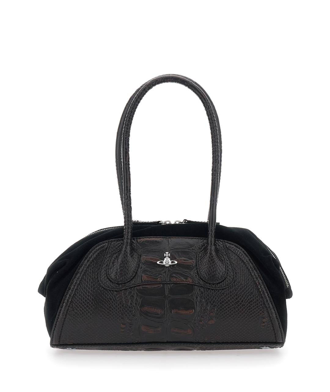 VIVIENNE WESTWOOD Коричневая кожаная сумка через плечо, фото 1