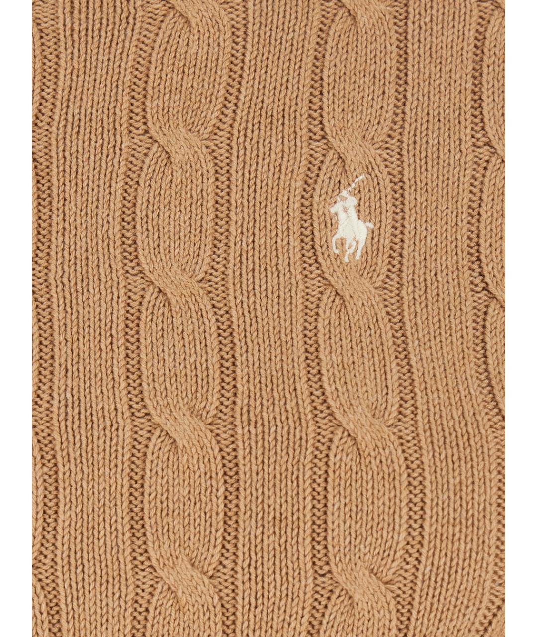 POLO RALPH LAUREN Бежевый хлопковый джемпер / свитер, фото 3