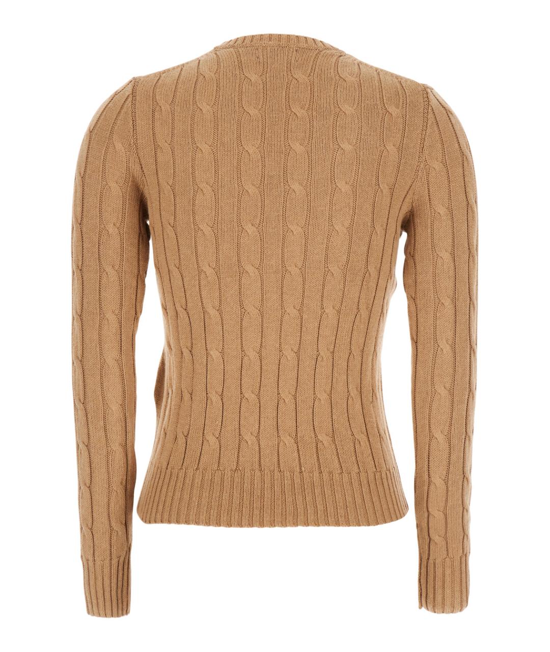 POLO RALPH LAUREN Бежевый хлопковый джемпер / свитер, фото 2