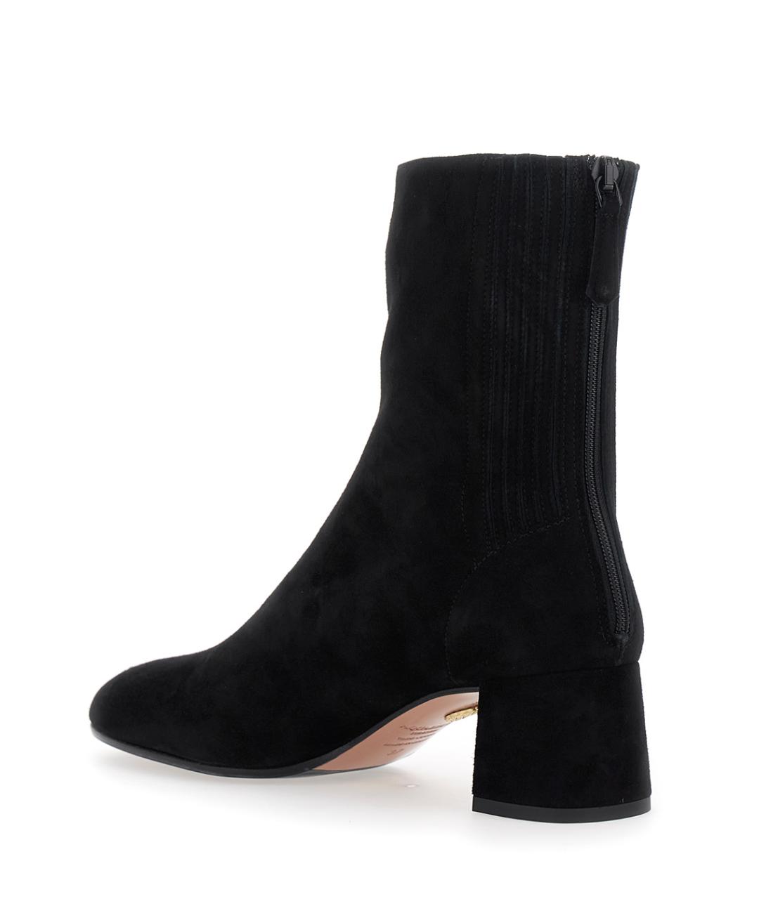 AQUAZZURA Черные замшевые ботильоны, фото 3