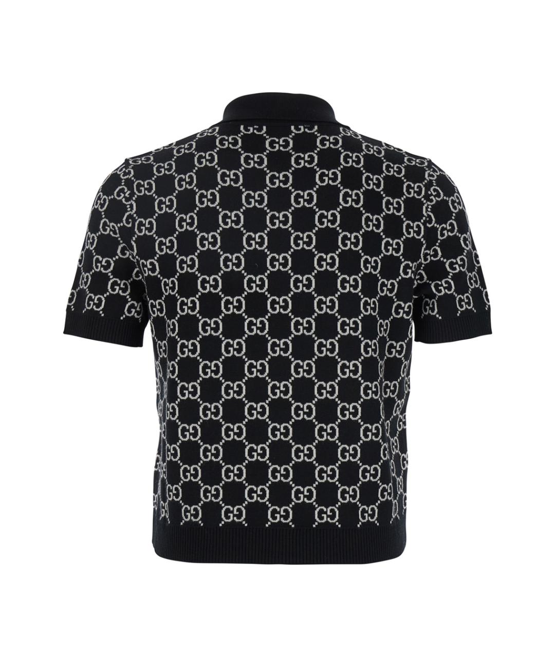 GUCCI Черная шерстяная футболка, фото 2