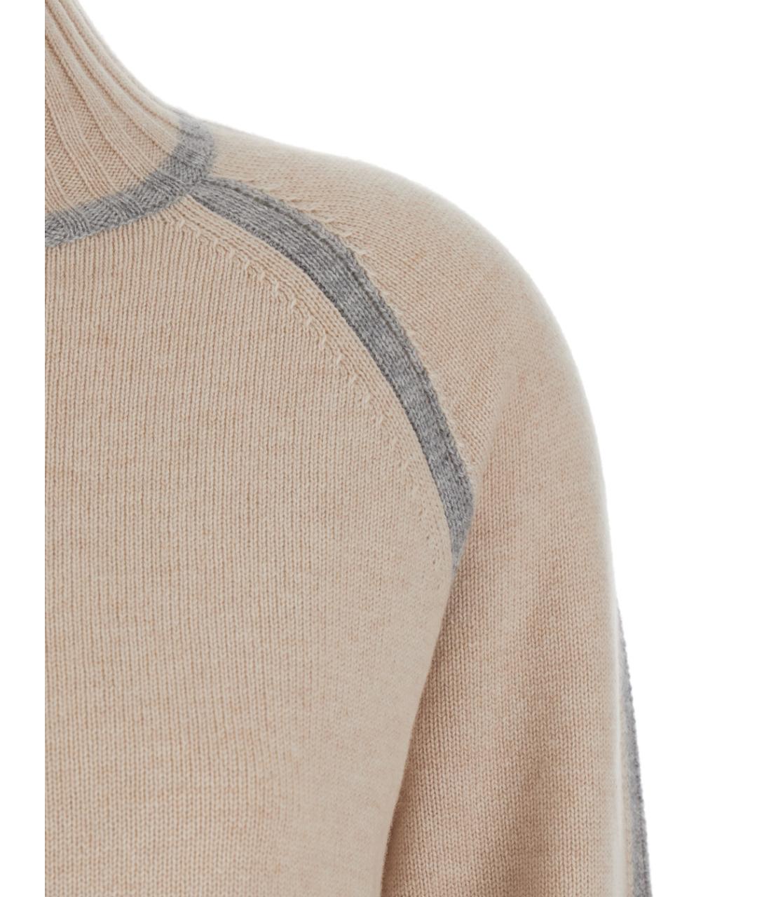 MAX MARA STUDIO Бежевый шерстяной джемпер / свитер, фото 3