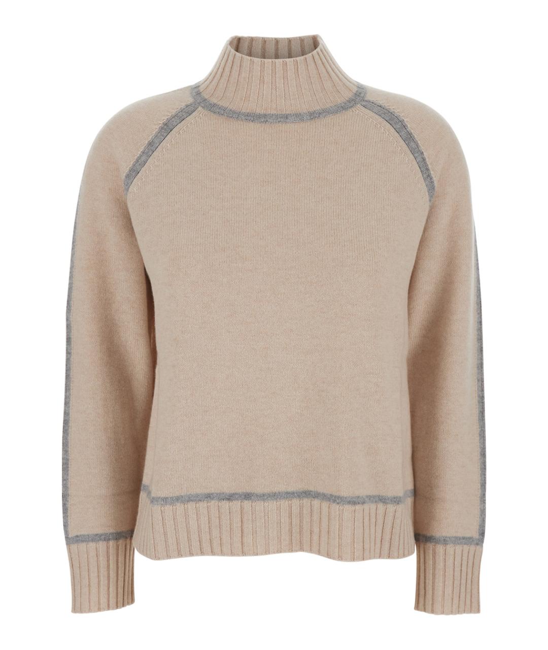 MAX MARA STUDIO Бежевый шерстяной джемпер / свитер, фото 1