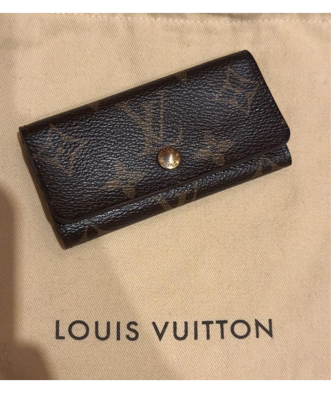 LOUIS VUITTON Коричневая ключница, фото 4