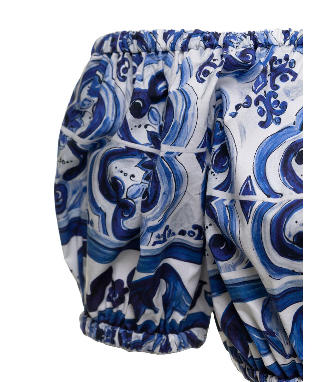 DOLCE&GABBANA Синяя хлопковая блузы, фото 3