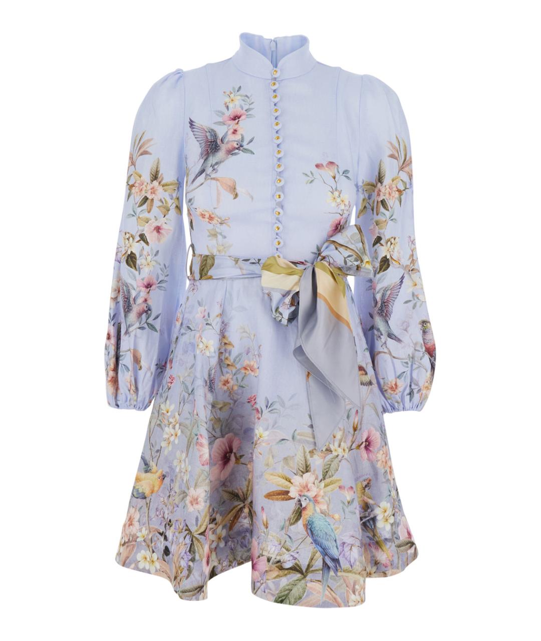 ZIMMERMANN Мульти льняное повседневное платье, фото 1