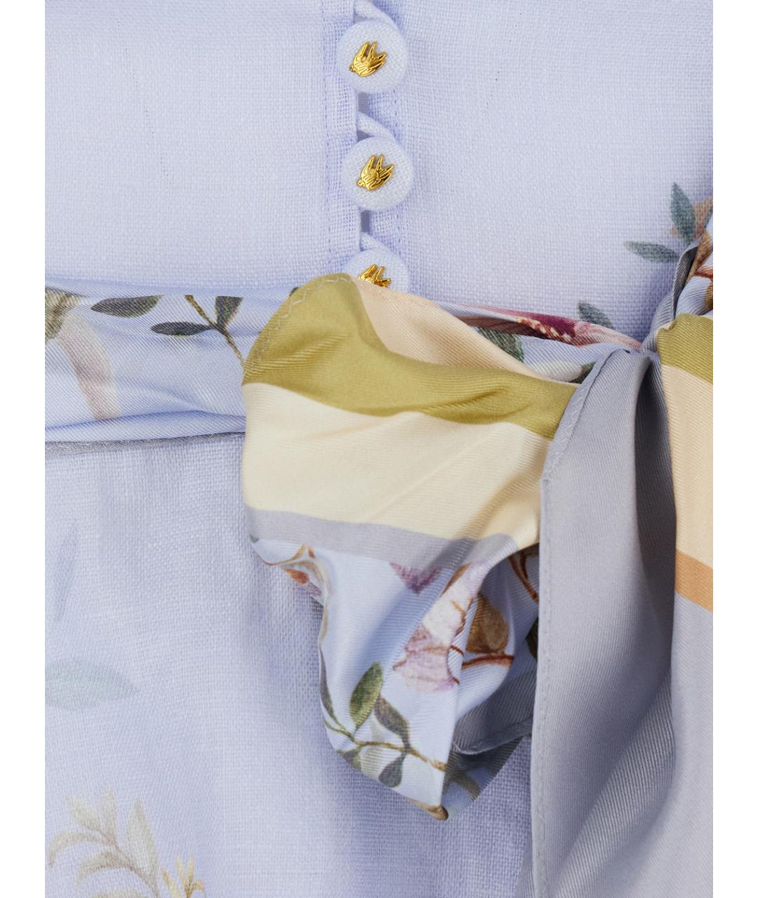 ZIMMERMANN Мульти льняное повседневное платье, фото 3