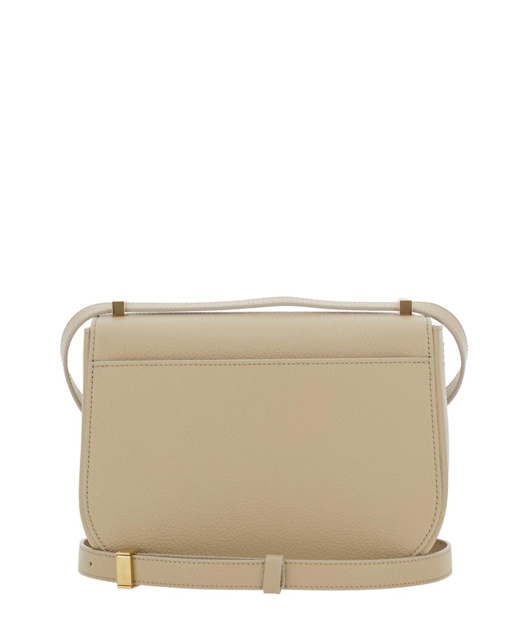 FERRAGAMO Бежевая кожаная сумка через плечо, фото 2