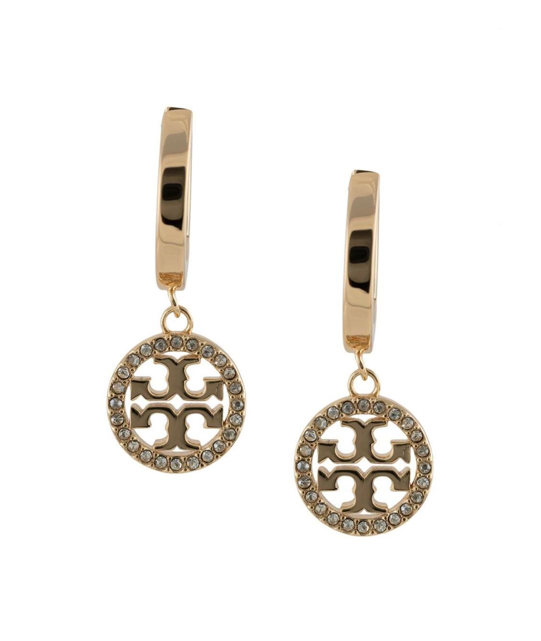 TORY BURCH Золотые металлические серьги, фото 1