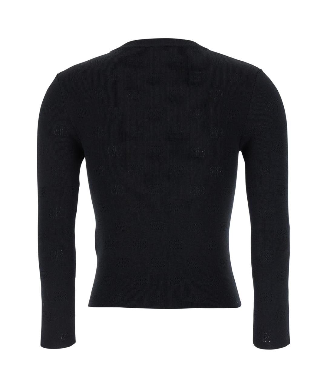 BALENCIAGA Черный шерстяной джемпер / свитер, фото 2