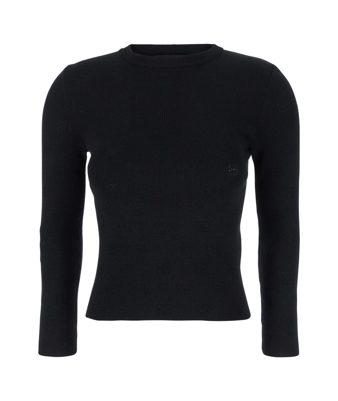 BALENCIAGA Черный шерстяной джемпер / свитер, фото 1