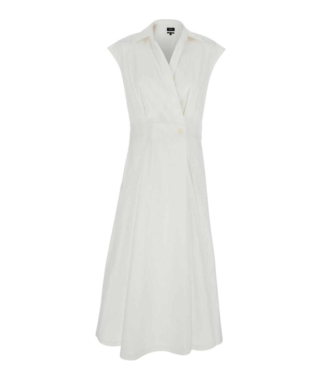 A.P.C. Белое хлопковое повседневное платье, фото 1