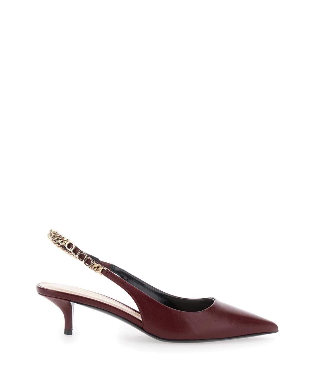 GUCCI Бордовые кожаные туфли, фото 1