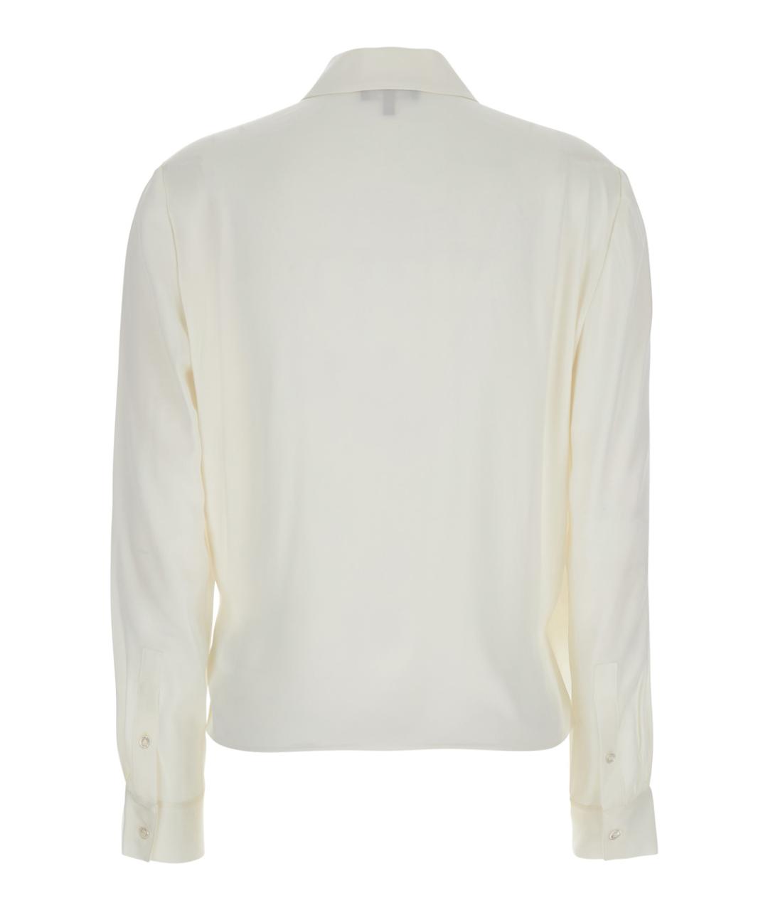 THEORY Белая шелковая блузы, фото 2