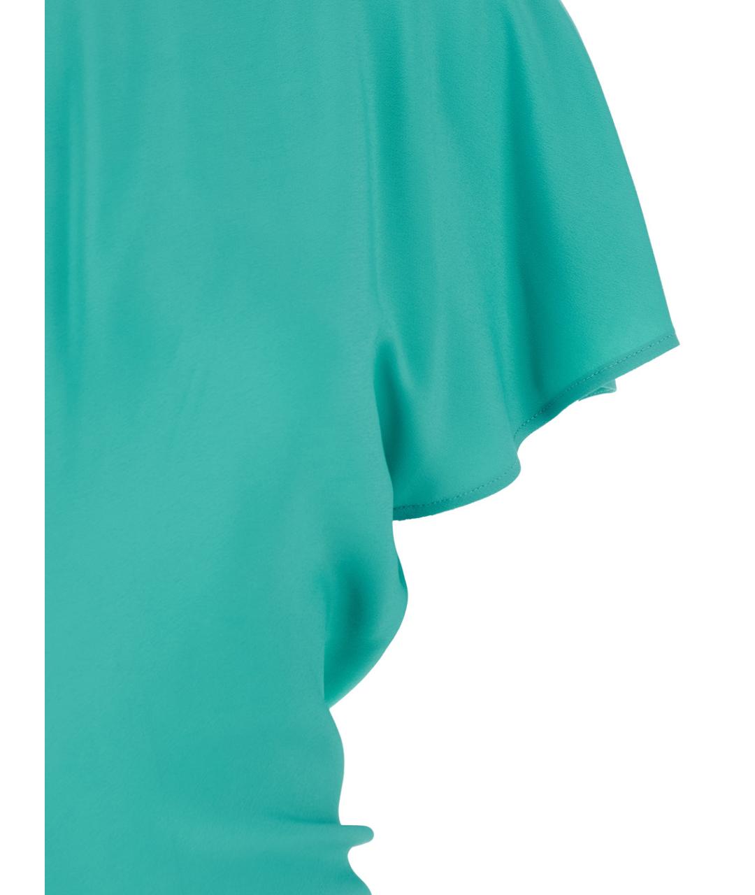 SEMICOUTURE Голубое шелковое повседневное платье, фото 3