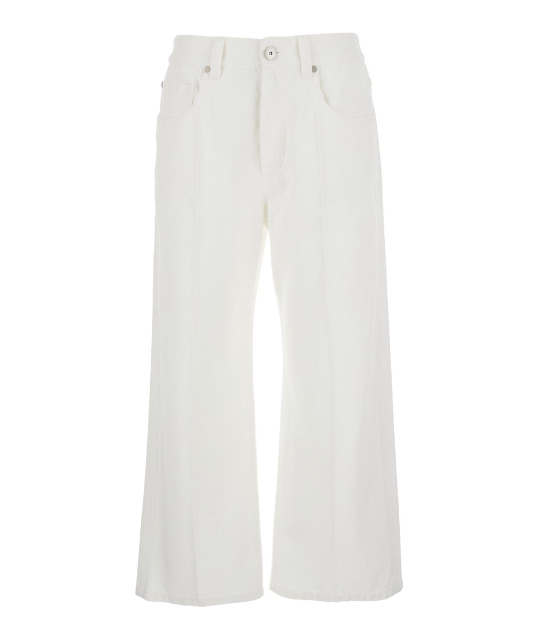 BRUNELLO CUCINELLI Белые хлопковые джинсы клеш, фото 1