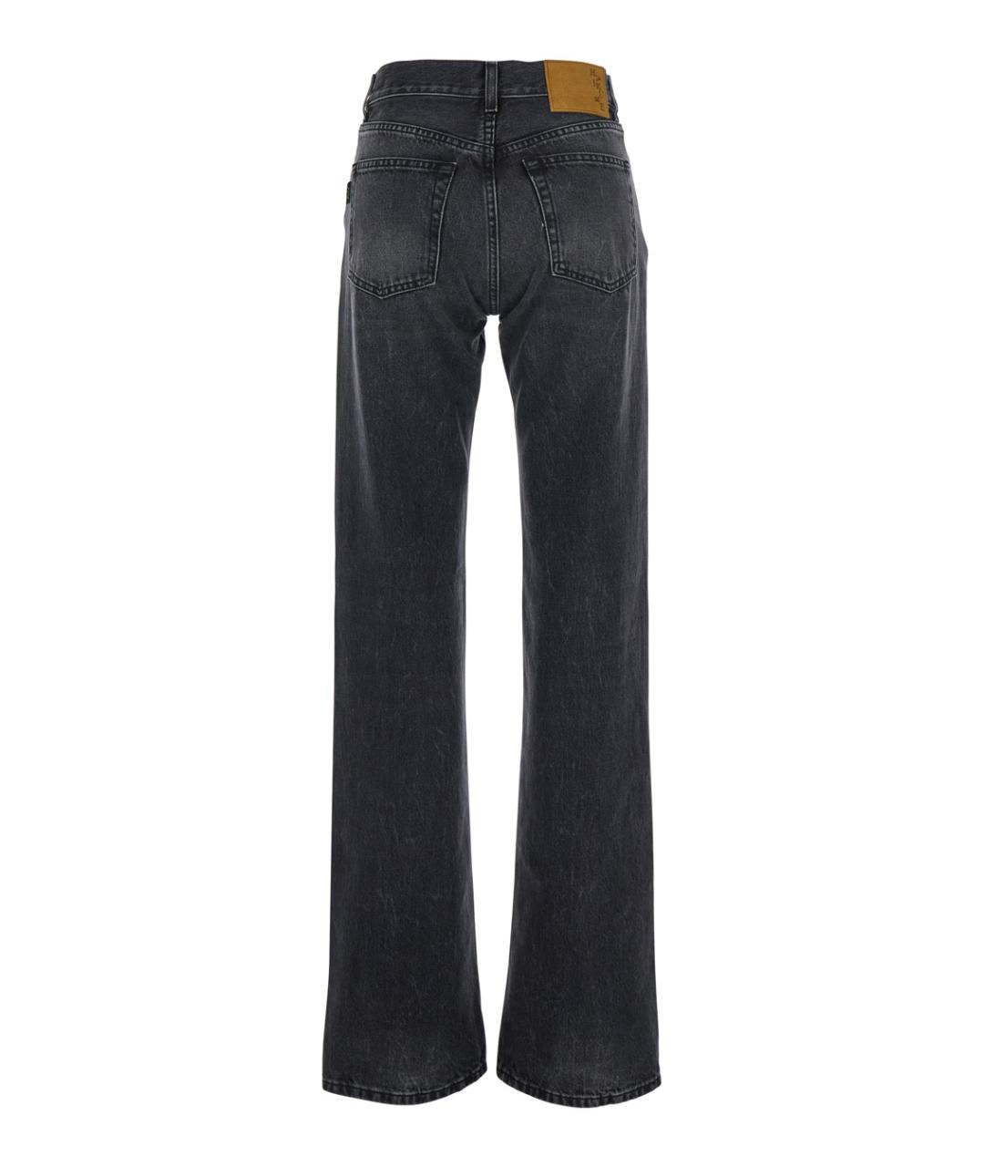 HAIKURE Черные хлопковые прямые джинсы, фото 2