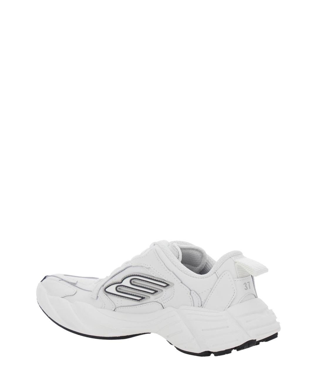 BALENCIAGA Белые кожаные кроссовки, фото 3