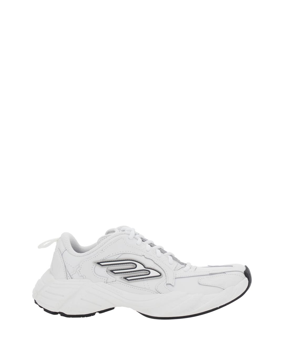 BALENCIAGA Белые кожаные кроссовки, фото 1