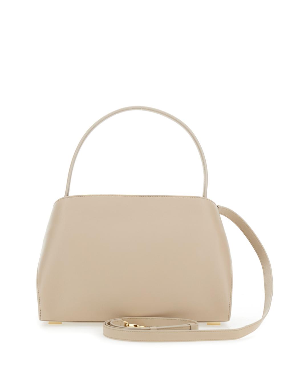 FERRAGAMO Бежевая кожаная сумка через плечо, фото 2