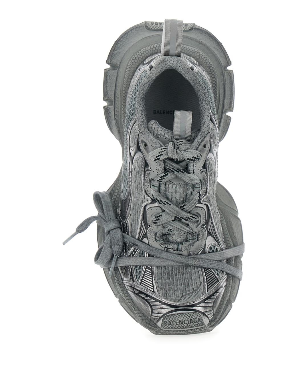 BALENCIAGA Серые текстильные кроссовки, фото 4