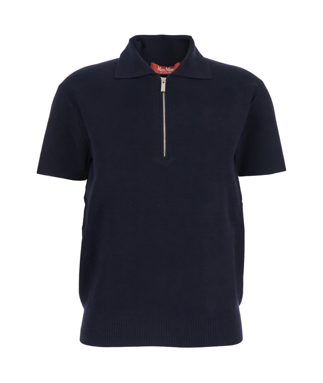 MAX MARA STUDIO Синяя вискозная футболка, фото 1