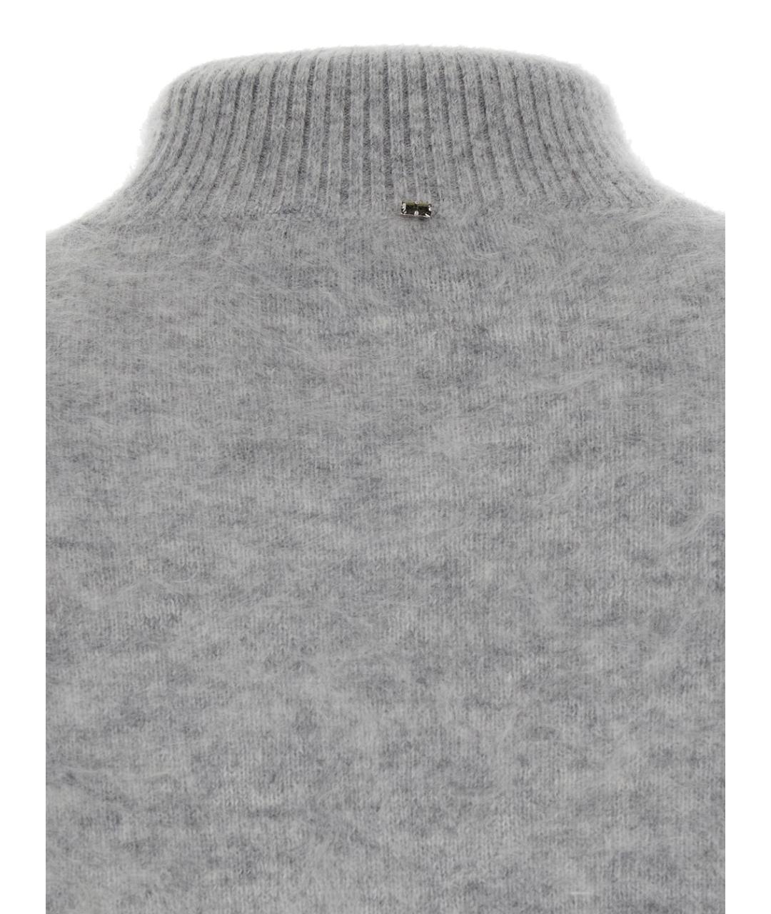 SPORTMAX Серый кашемировый джемпер / свитер, фото 3