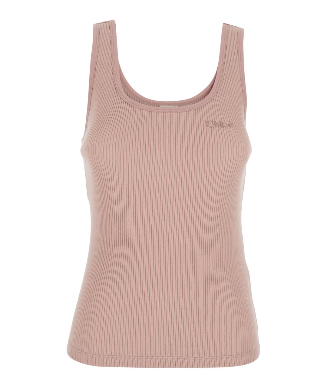 CHLOE Розовая хлопковая майка, фото 1