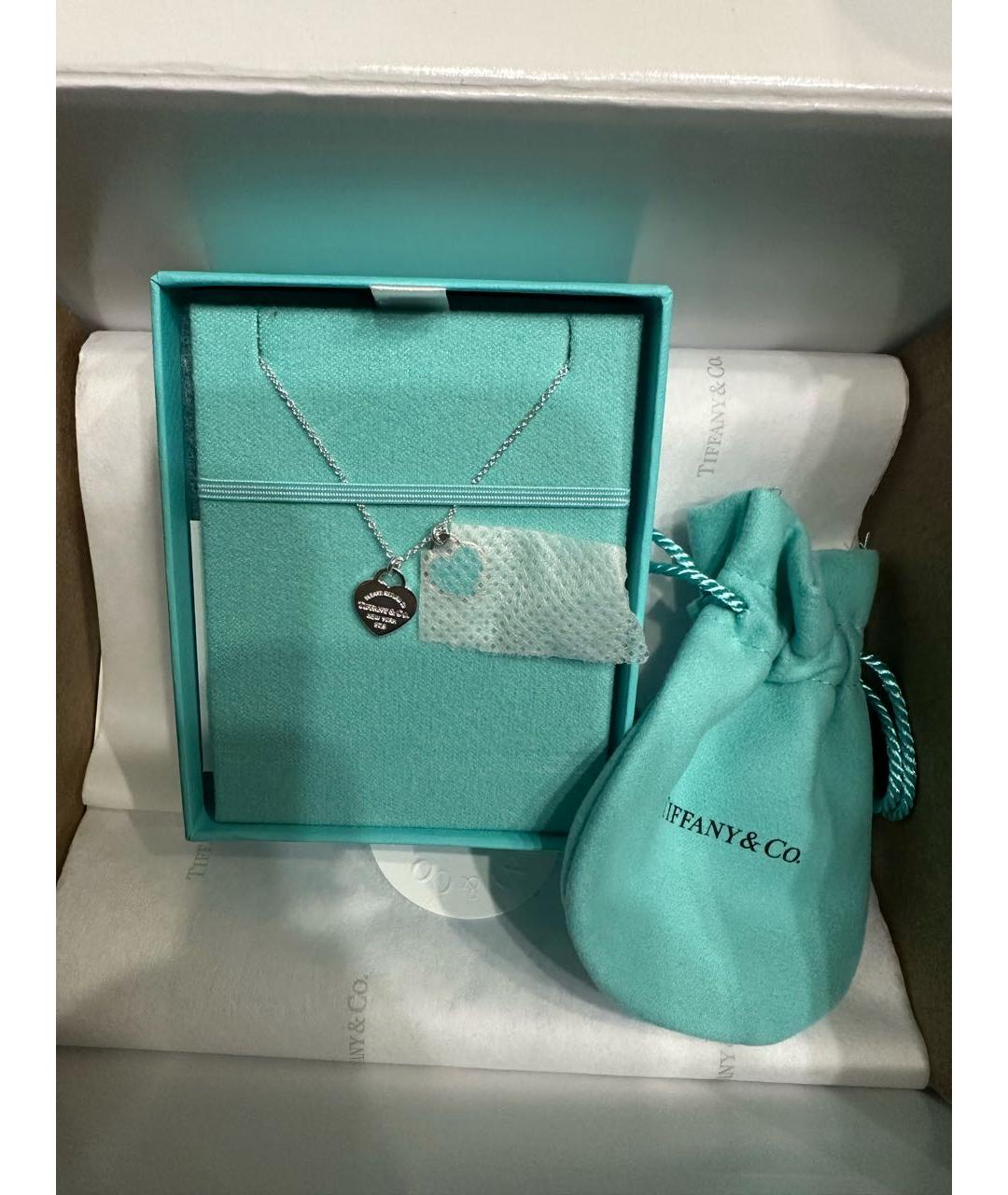 TIFFANY&CO Бирюзовая серебряная подвеска, фото 4