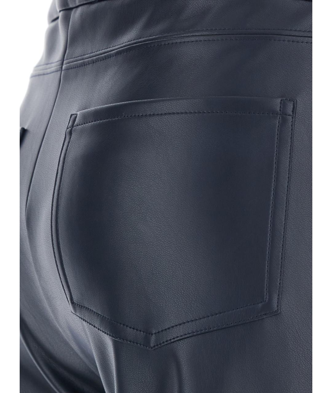 'S MAX MARA Синие полиэстеровые прямые брюки, фото 3